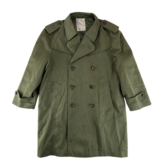 Spanish Army 80s Green Trenchcoat - Large