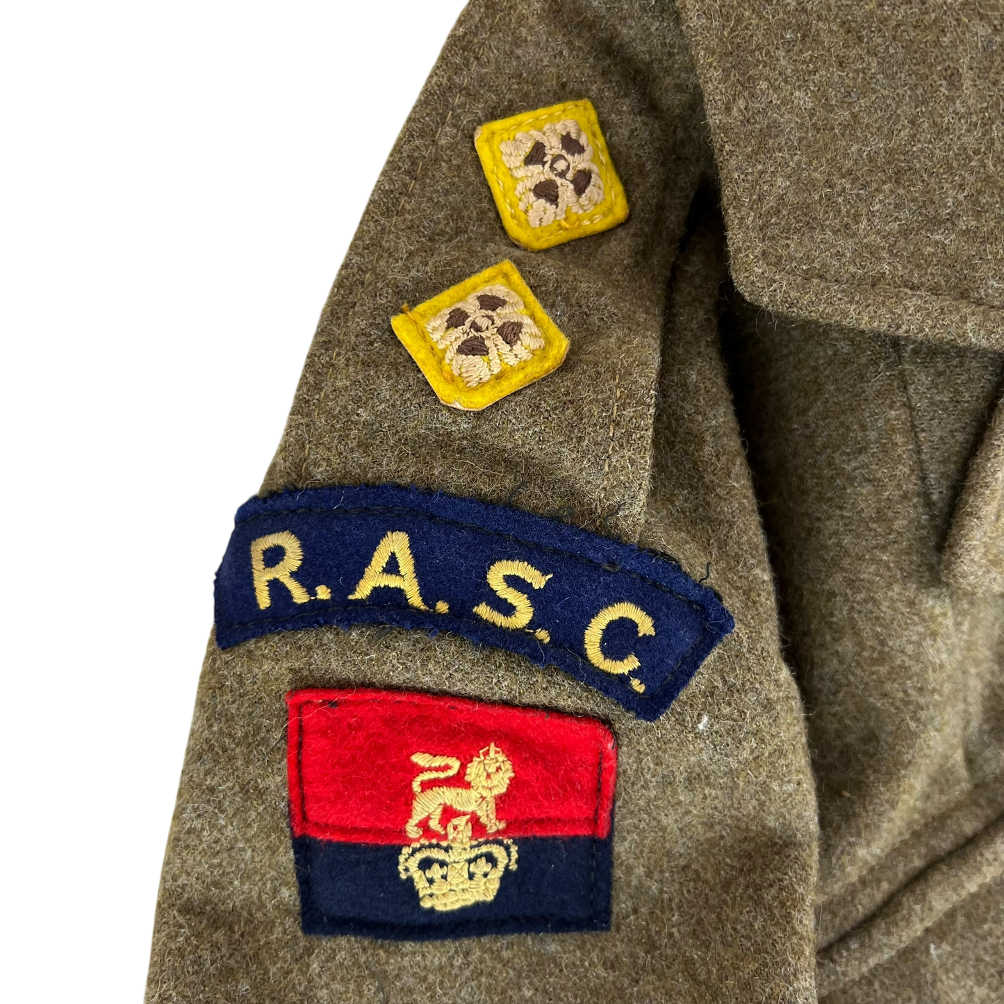 British Army 50s Khaki Ike 1949 Pattern Battle Dress Jacket - RASC - Small SIZE 4