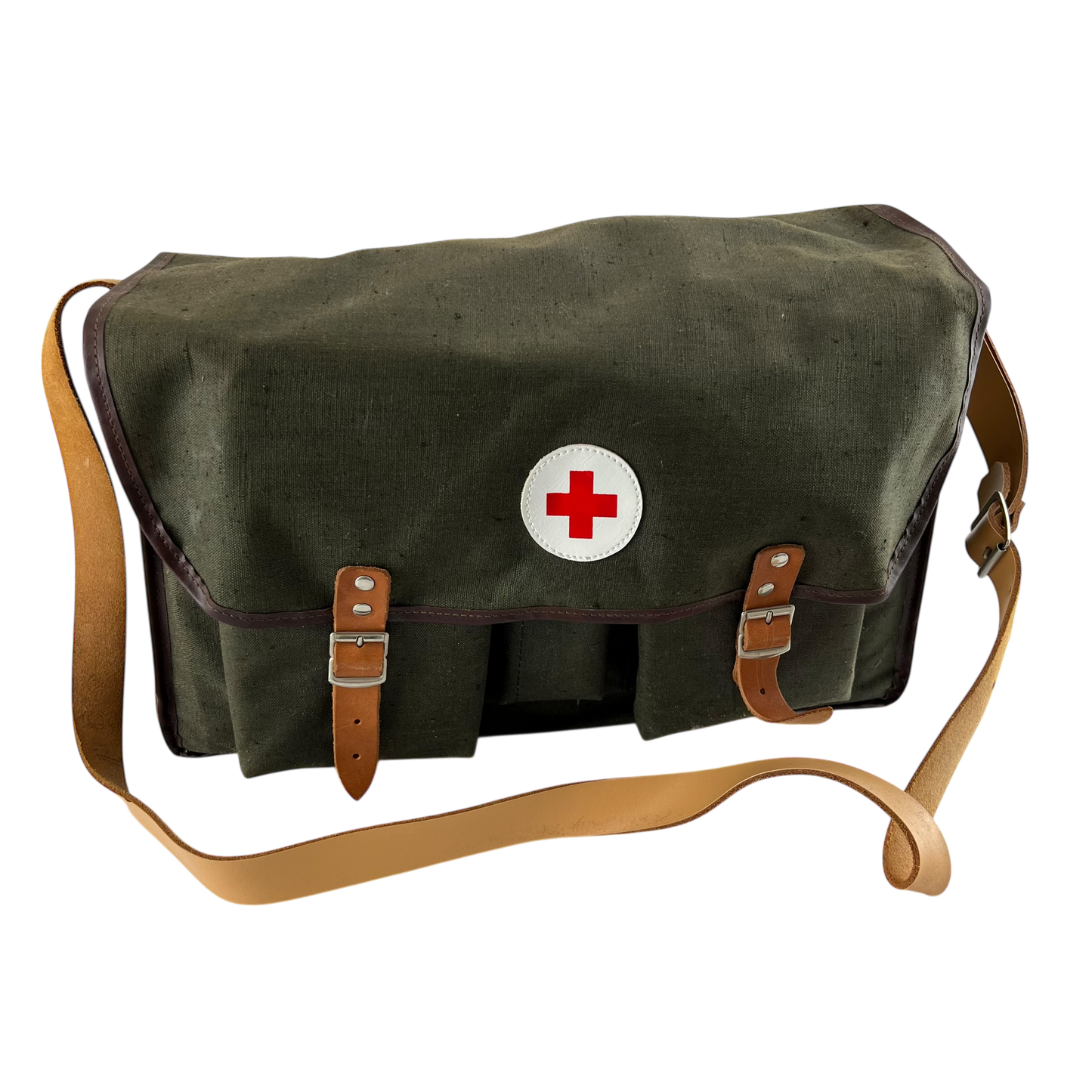 Finnish Civil Defence Vintage Medical Kit Bag w/ Supplies