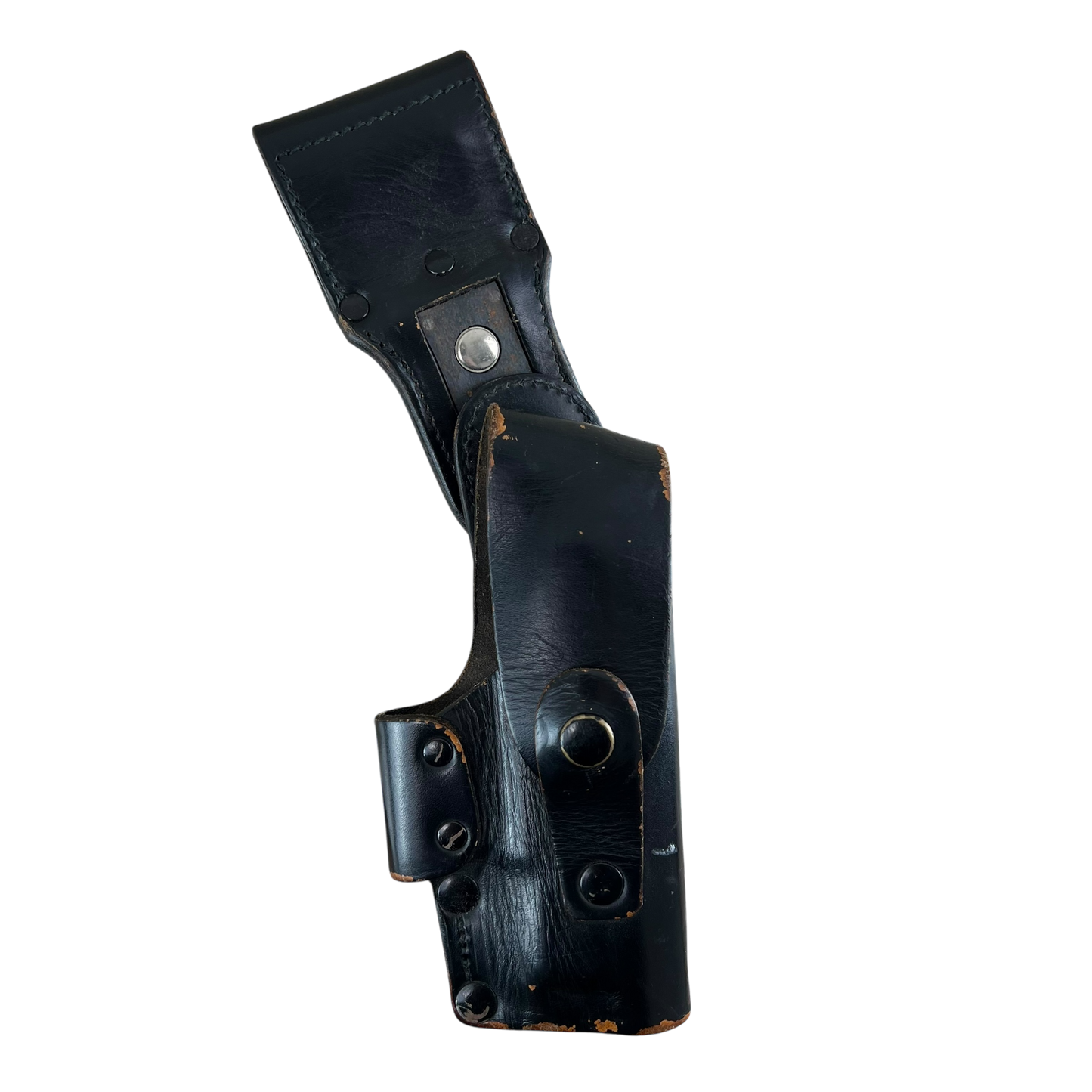 West German Police AKAH Black Leather Holster