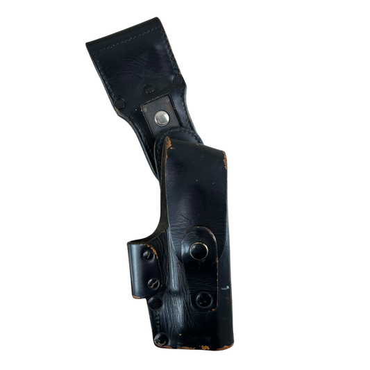 West German Police AKAH Black Leather Holster