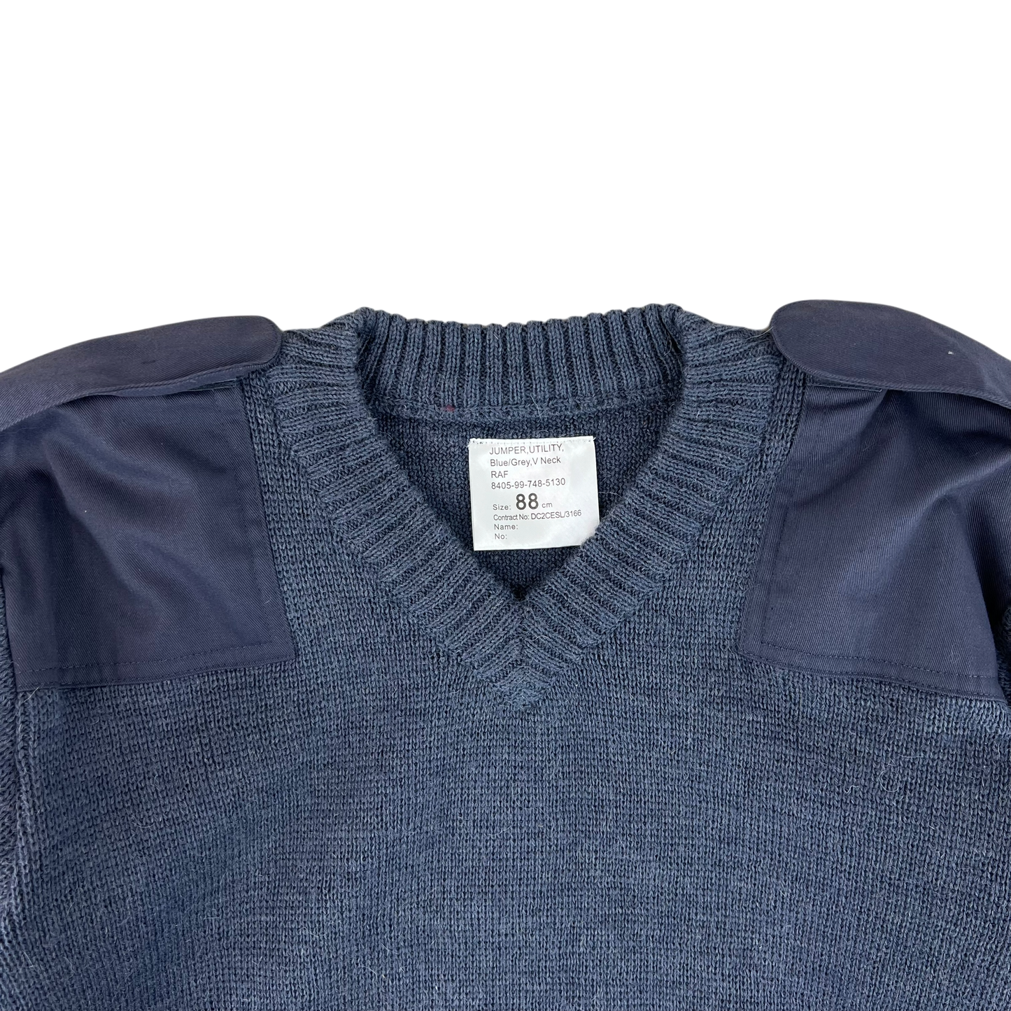 British RAF Wool V Neck Pullover Jersey Jumper - Small 88cm