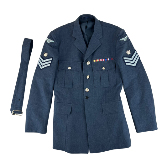 British Royal Air Force No. 1 Dress Jacket w/ Belt - Large 108L