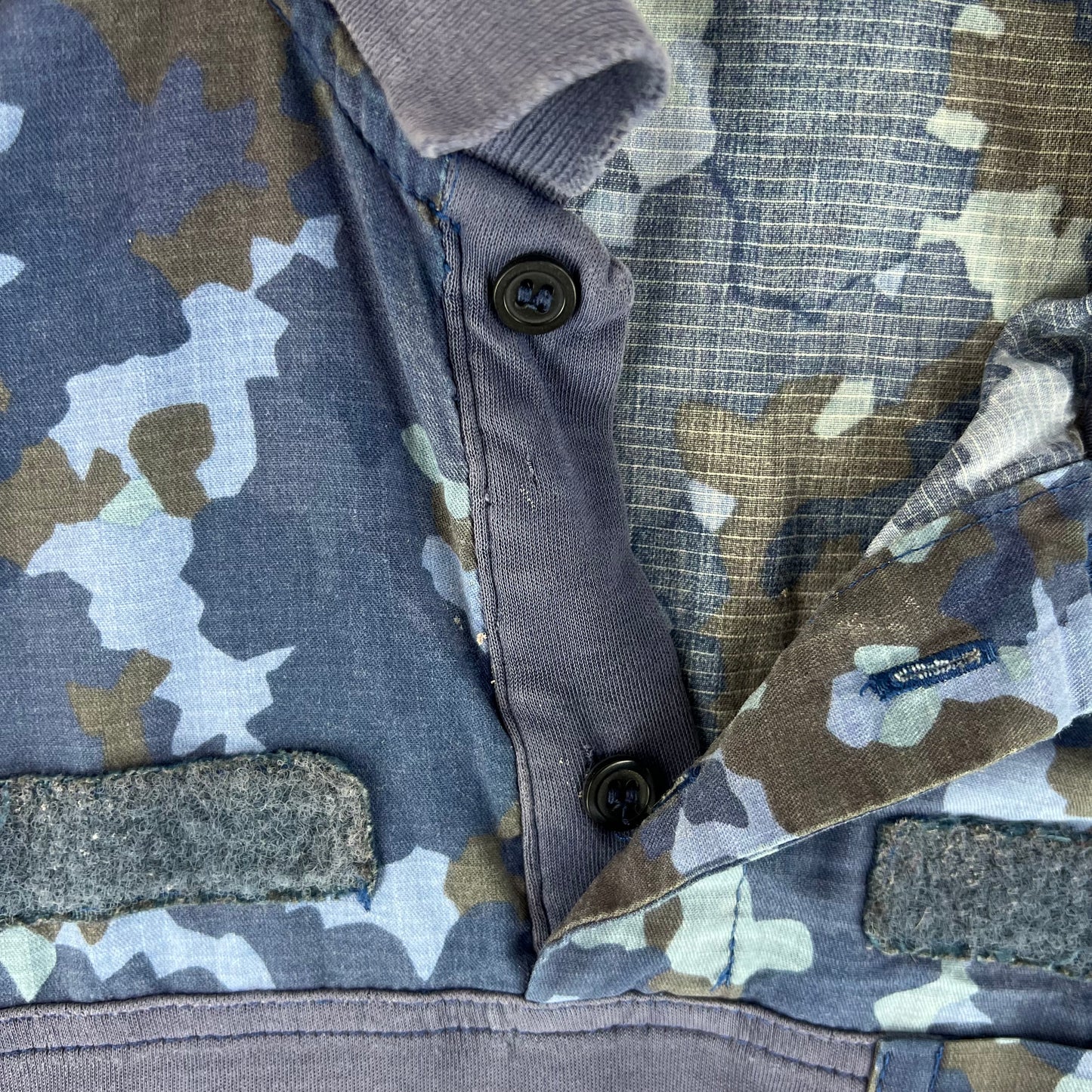 Romanian Navy M2017 Blue Camouflage Polo Top - Medium