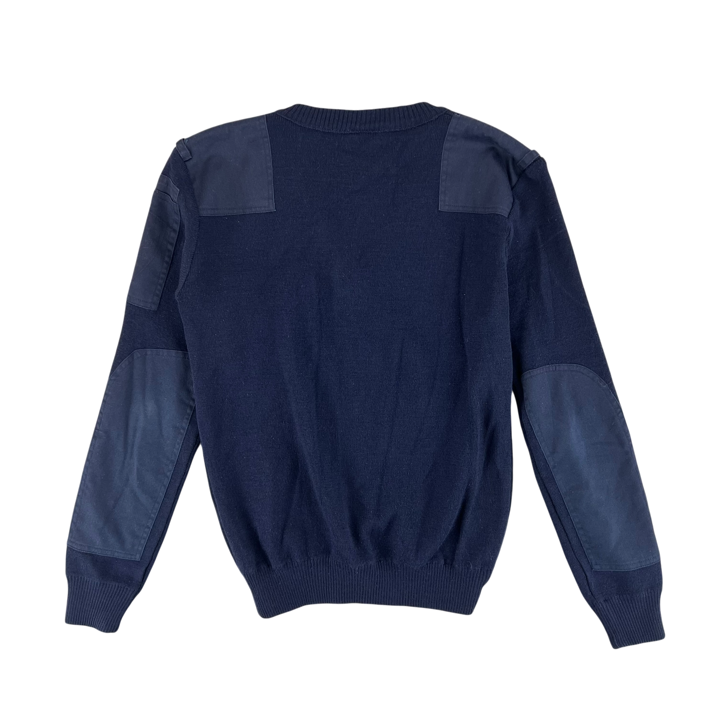 Dutch Navy Blue V Neck Pullover Jumper - Small