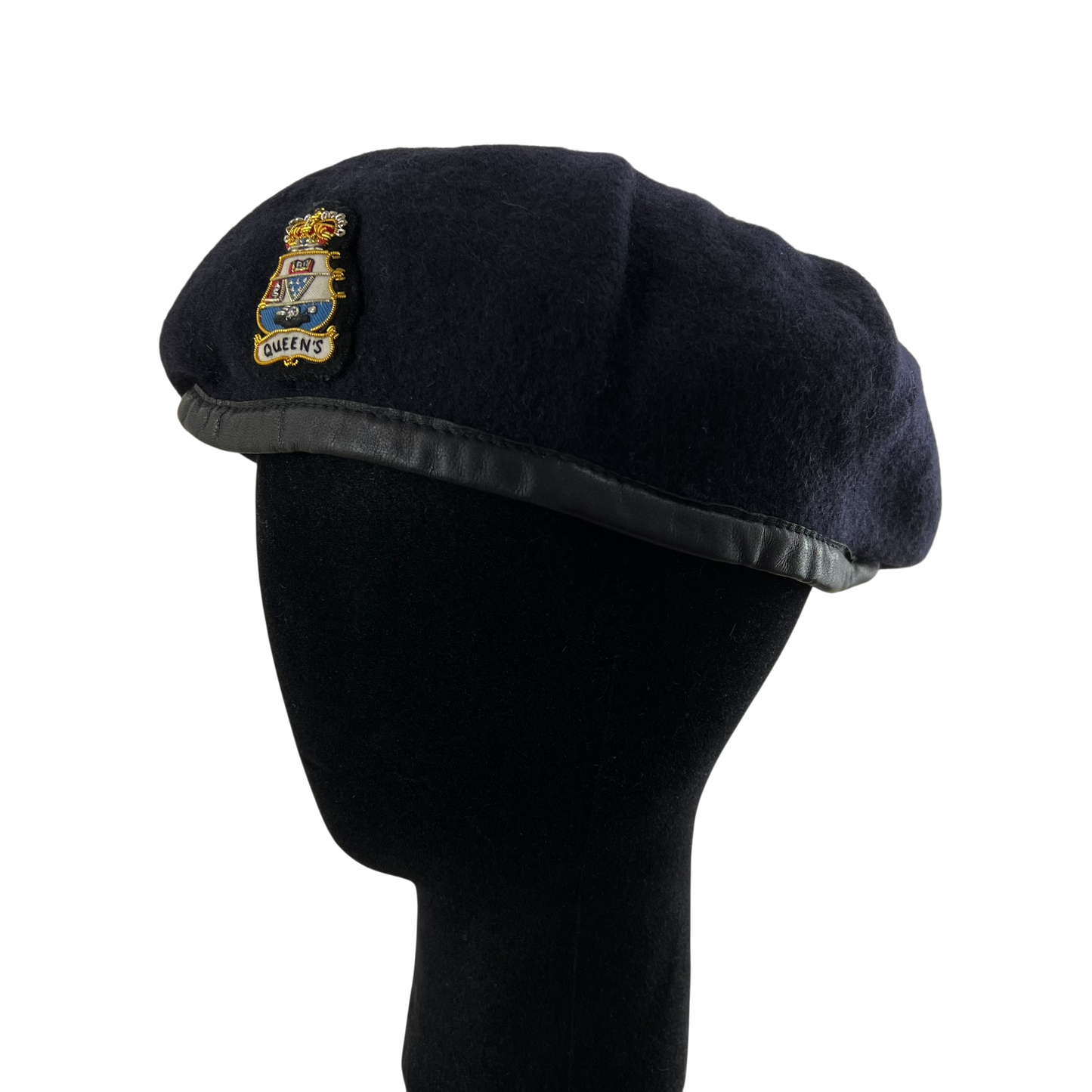British Army Beret w/ Badge - Queen's Officer's Training Corps - Large