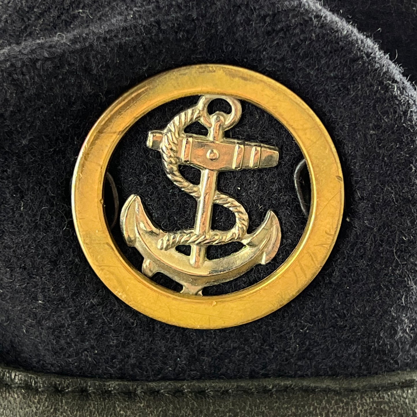 British Royal Navy Beret w/ Badge - Ratings Badge - Medium 58cm