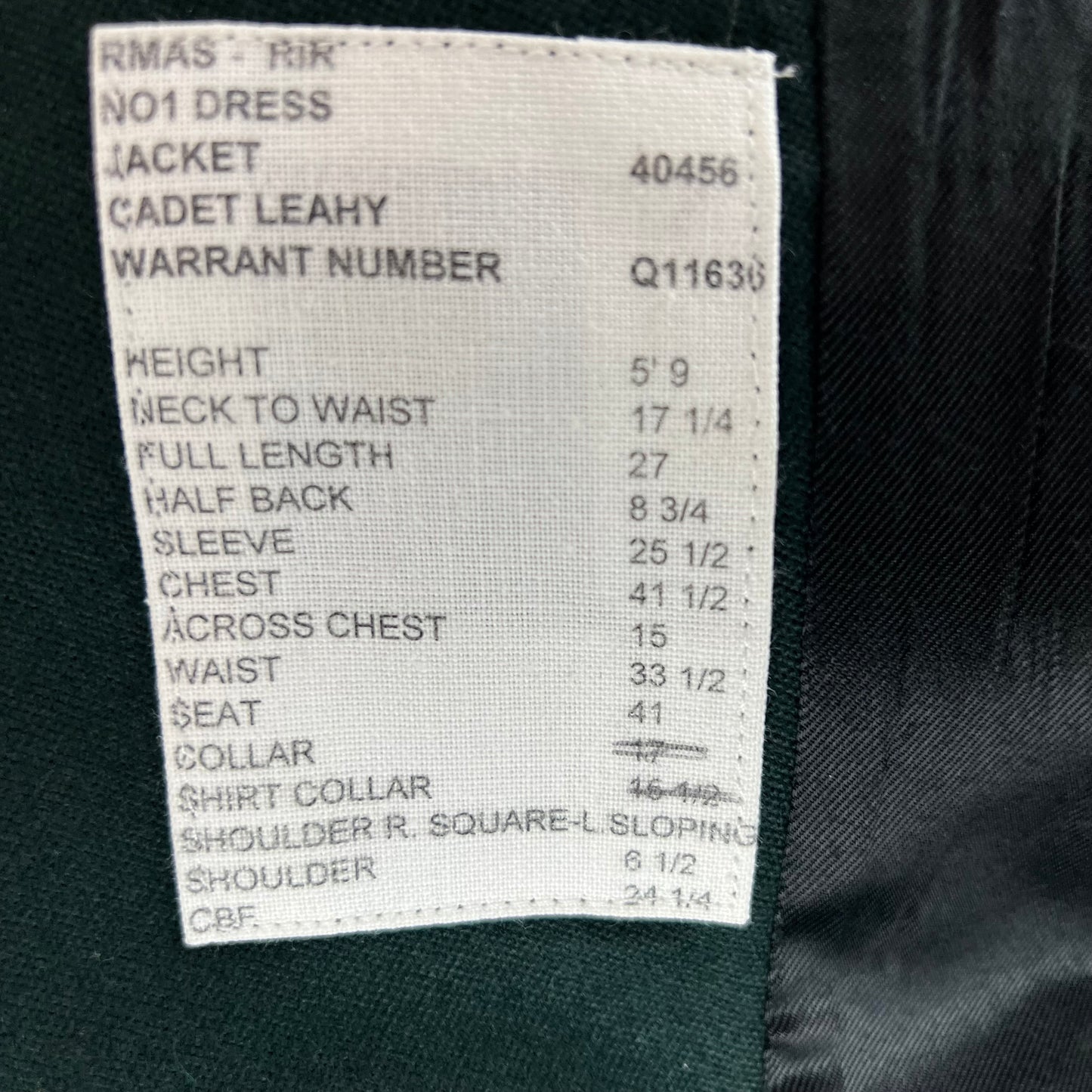 British Army RMAS No. 1 Dress Jacket - Royal Irish Regiment - Medium