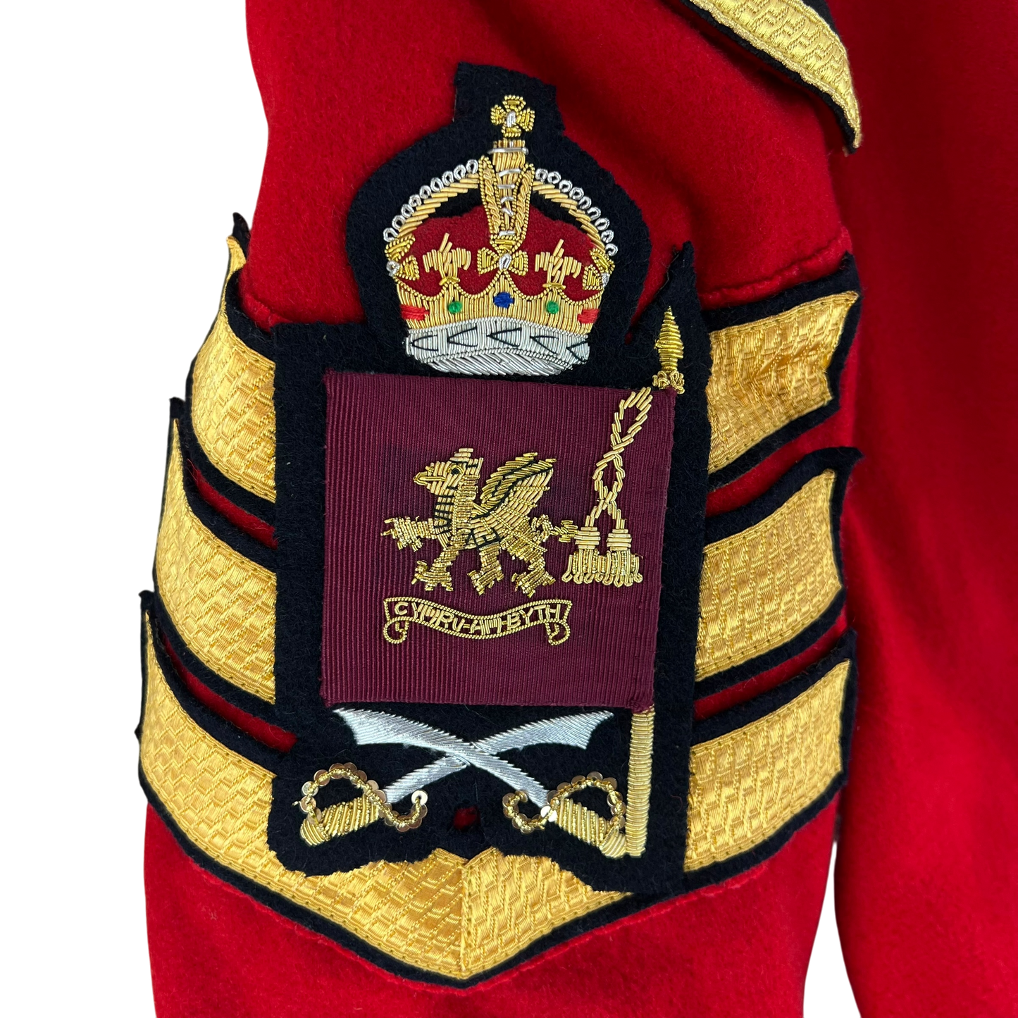 British Army CQMS & Sergeants Bandsman's Tunic Jacket w/ Wings - Welsh Guards - Small