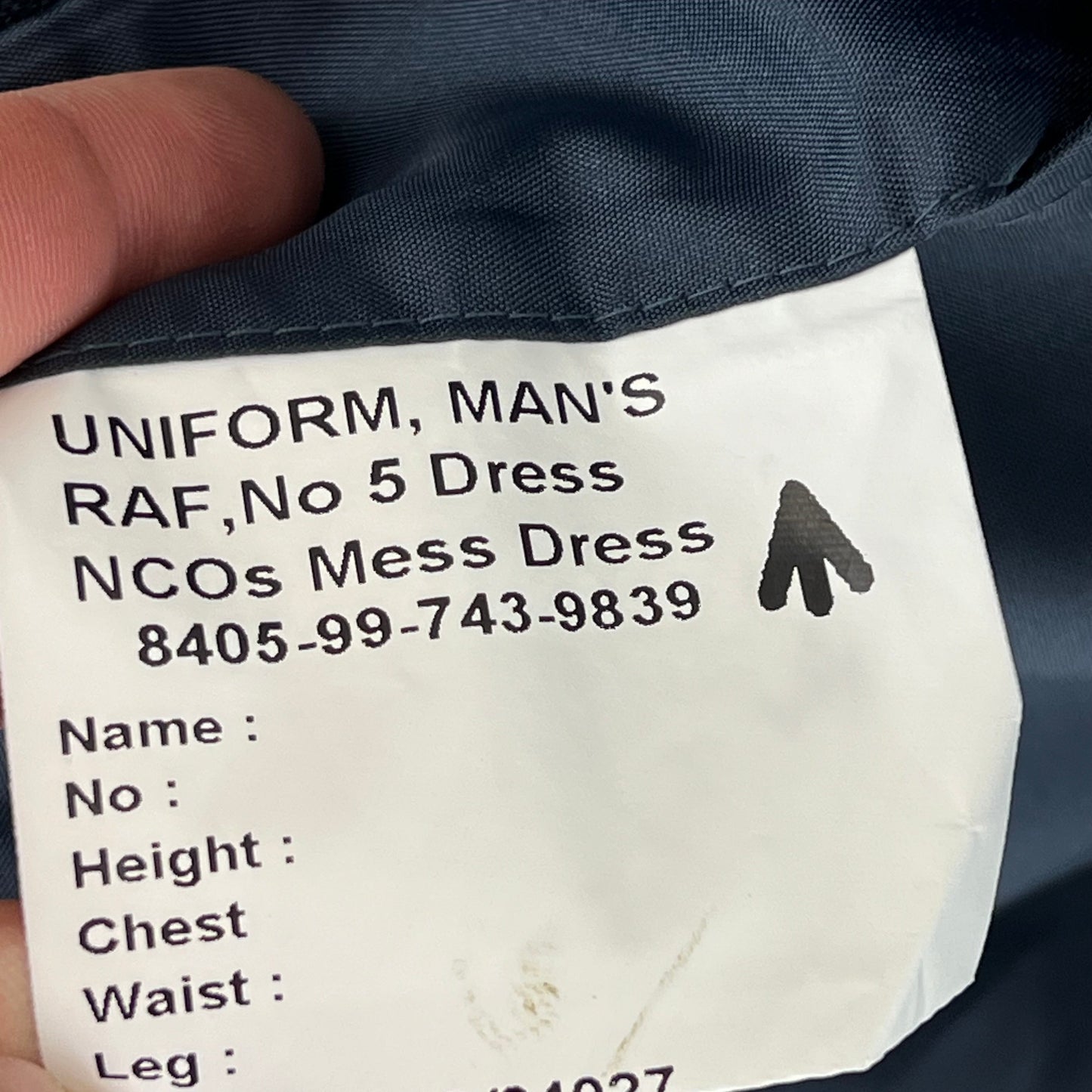 British RAF No. 5 NCO Mess Dress Jacket - X Large 120XL