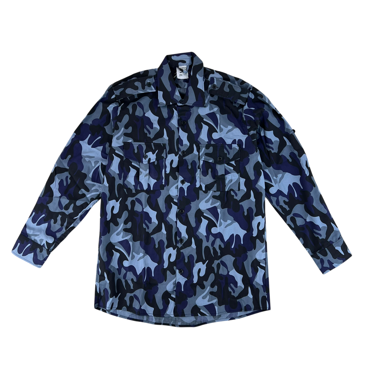 Romanian Army / Police M1990 Blue Leaf Camouflage Long Sleeve Shirt - Medium