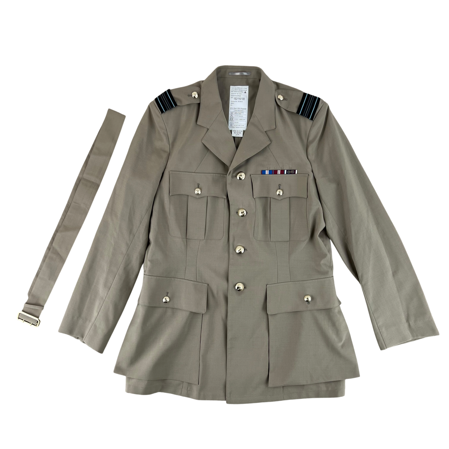 British RAF No. 6 Tropical Dress Jacket w/ Belt - X Large 182/116