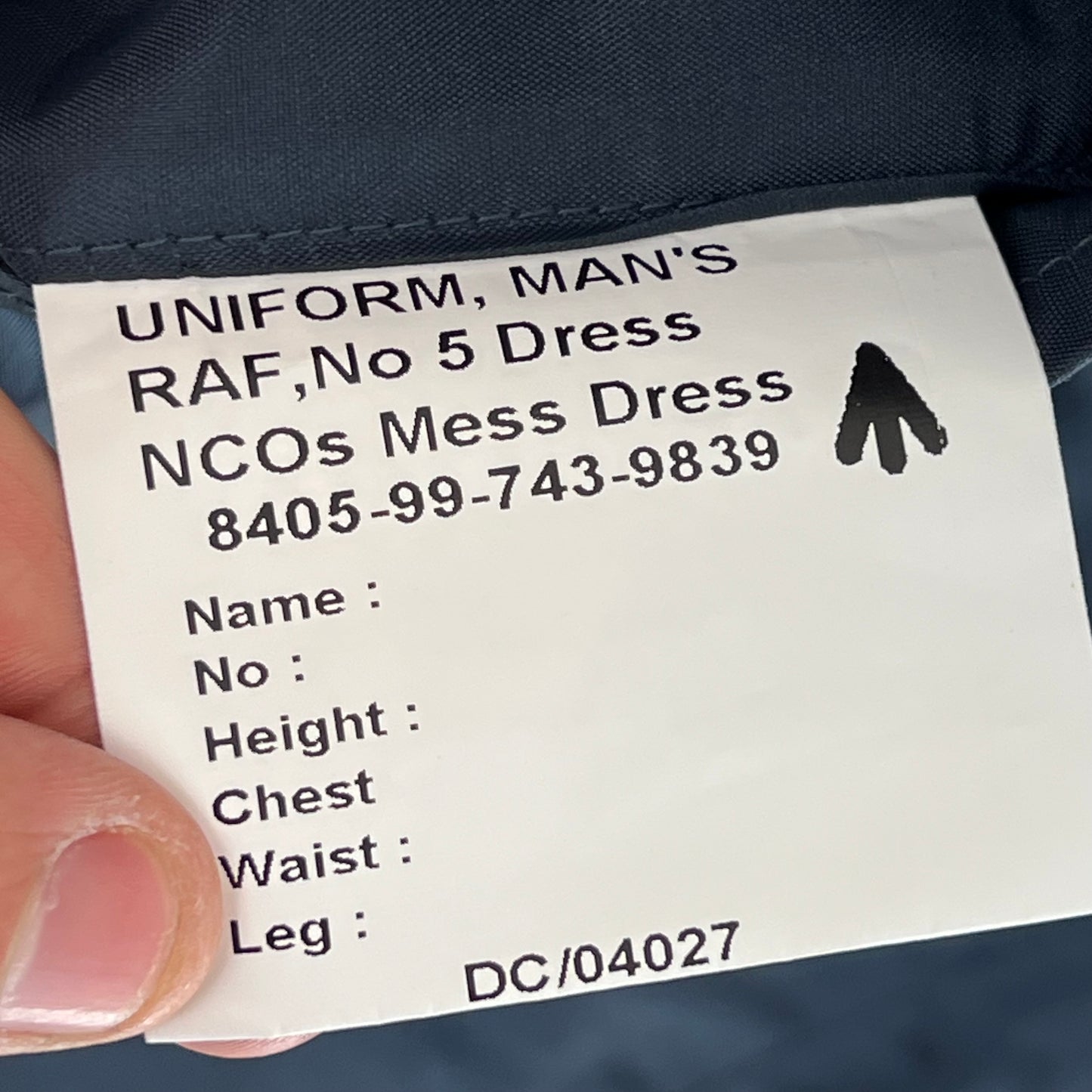 British RAF No. 5 NCO Mess Dress Jacket - Large 108L