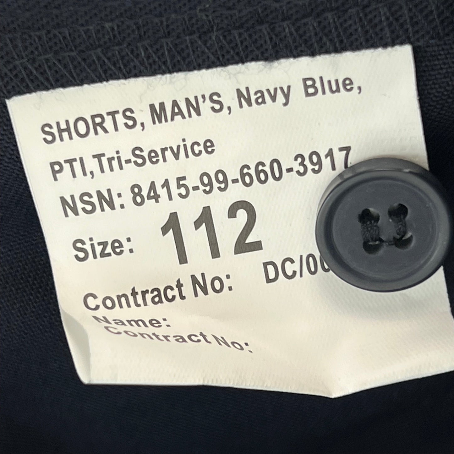 British Army / Tri-Services Navy Blue PTI Shorts - W44