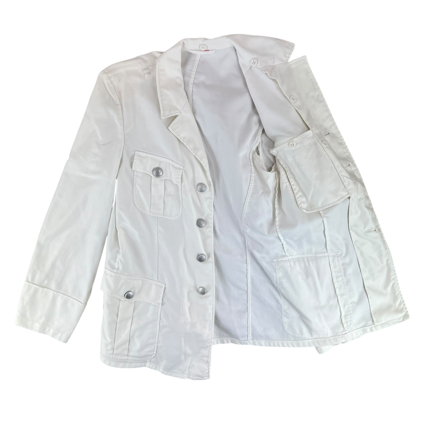 East German Army White Summer Dress Jacket - Medium g48