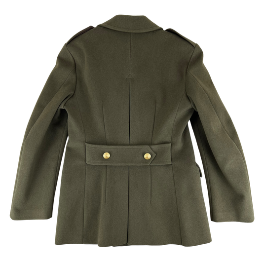 Italian Army 70's Officer's Khaki Tan Peacoat - Medium