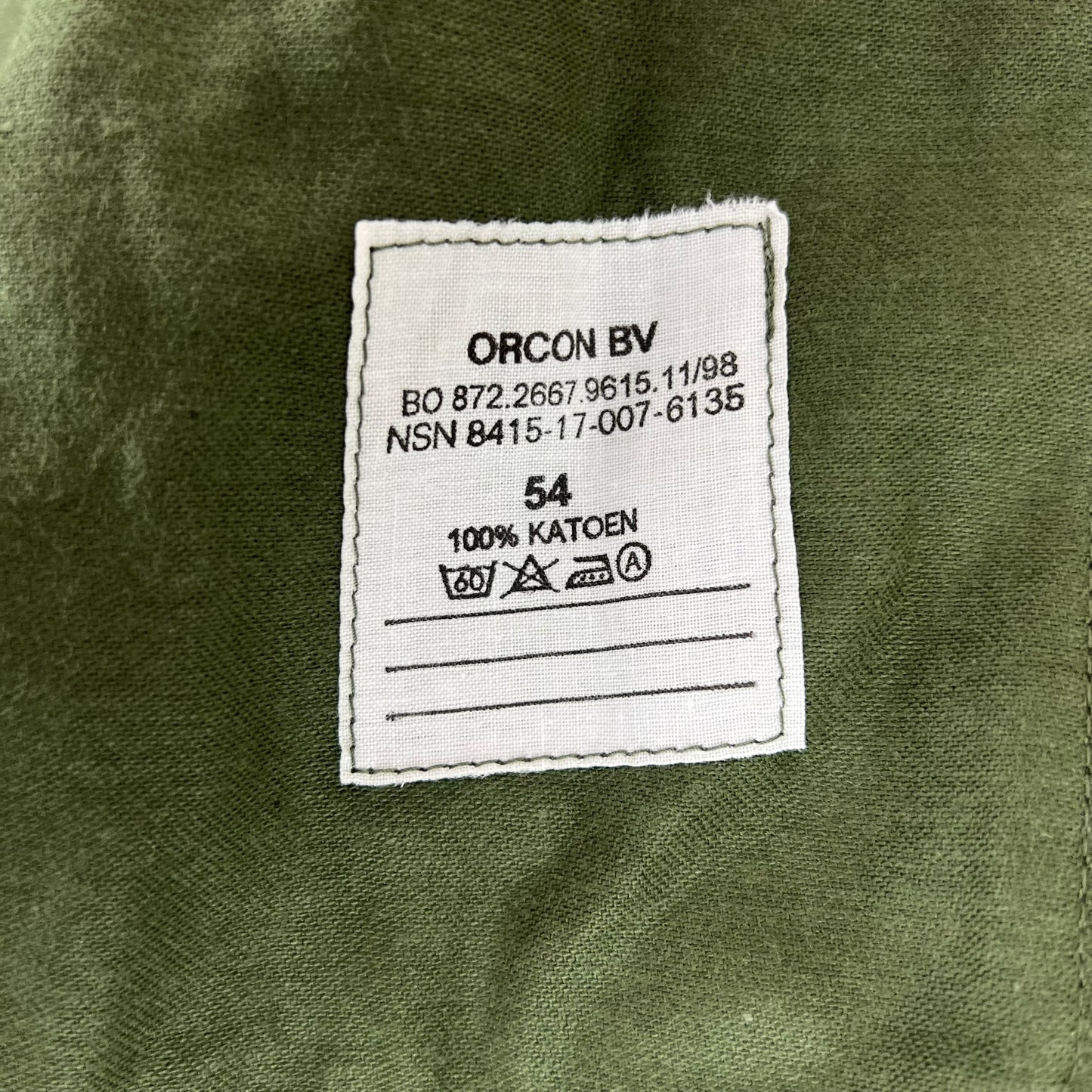 Dutch Army Olive Green Warehouse Coat / Chore Jacket - Large