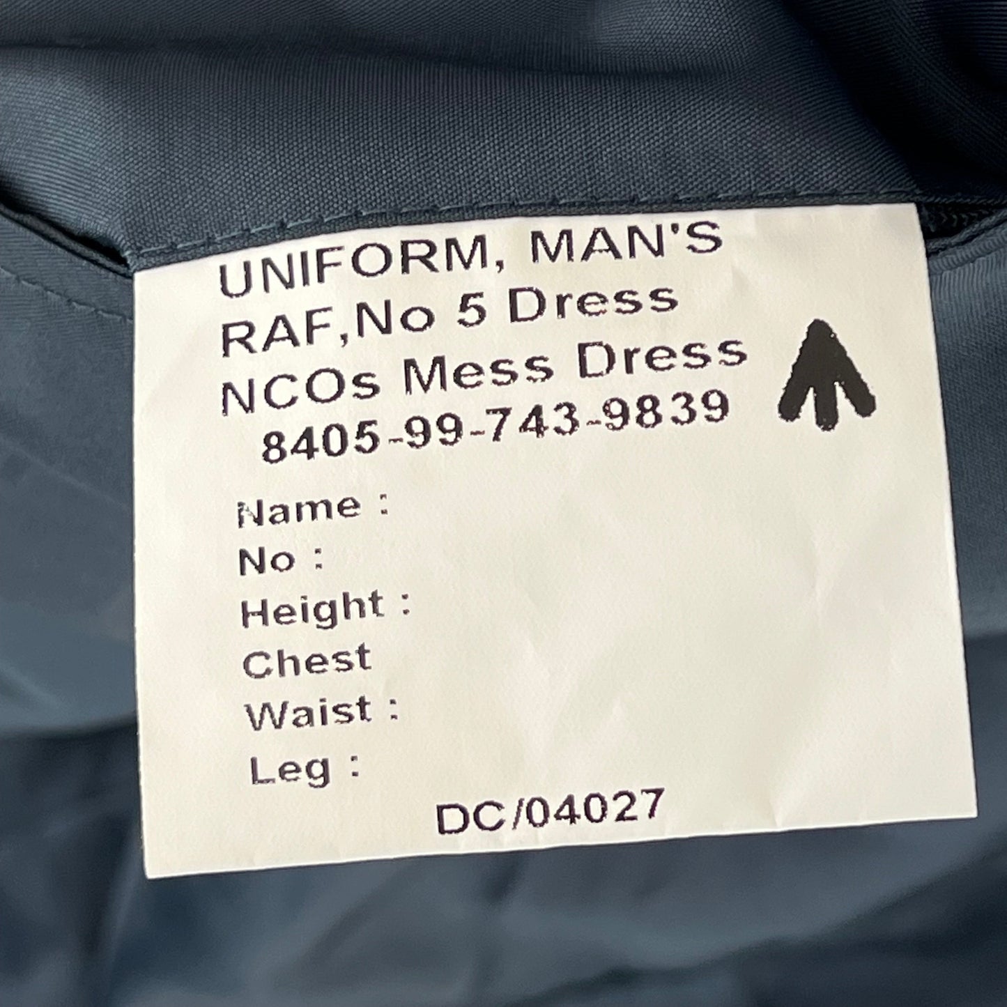 British RAF No. 5 NCO Mess Dress Jacket - Medium 96R