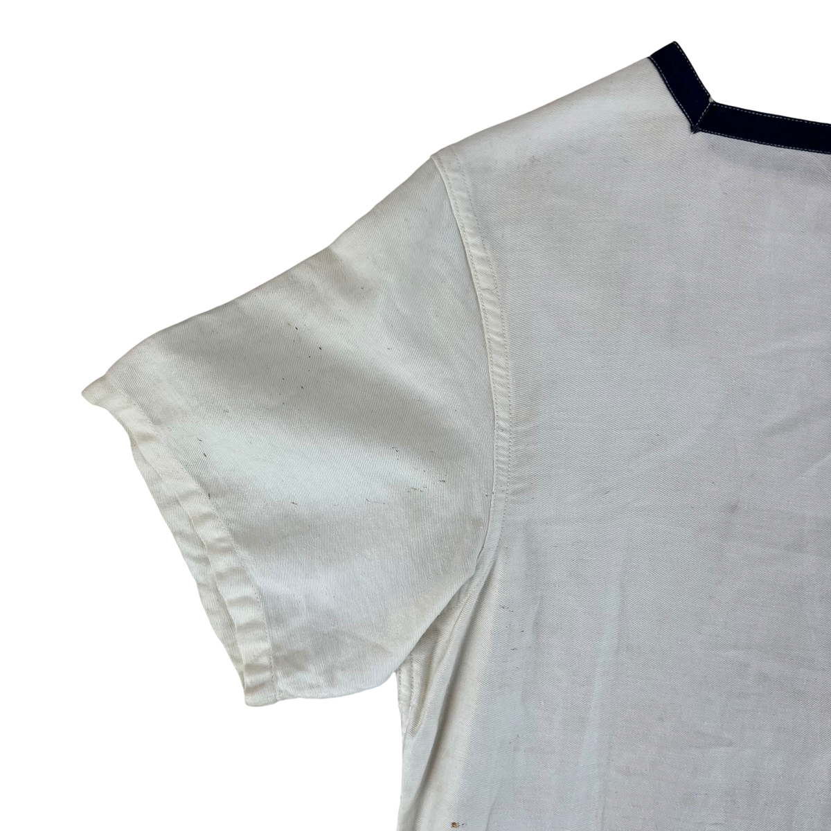 British Royal Navy 40s White Jumper Sailor's Top - Small