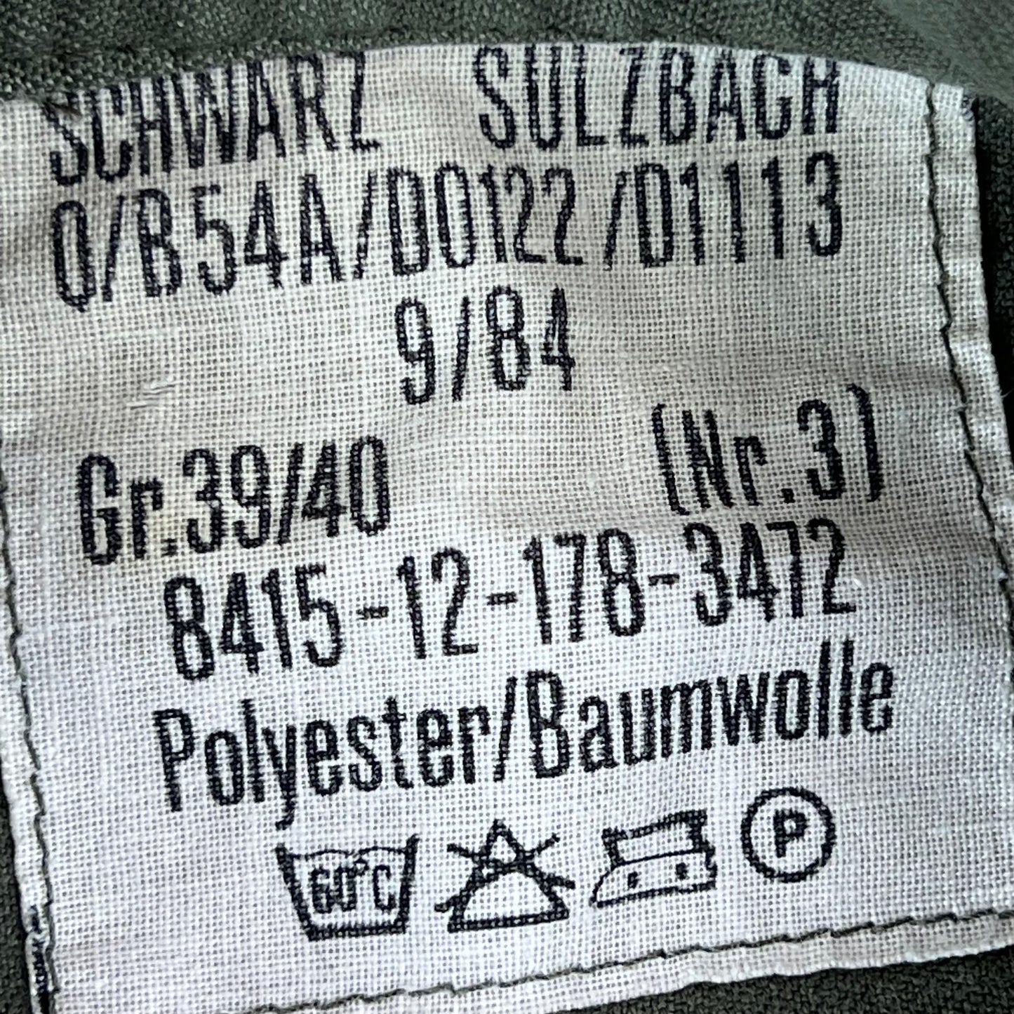 German Army Olive Green Long Sleeve Field Shirt - Belarusian Patch - Medium GrNr 3