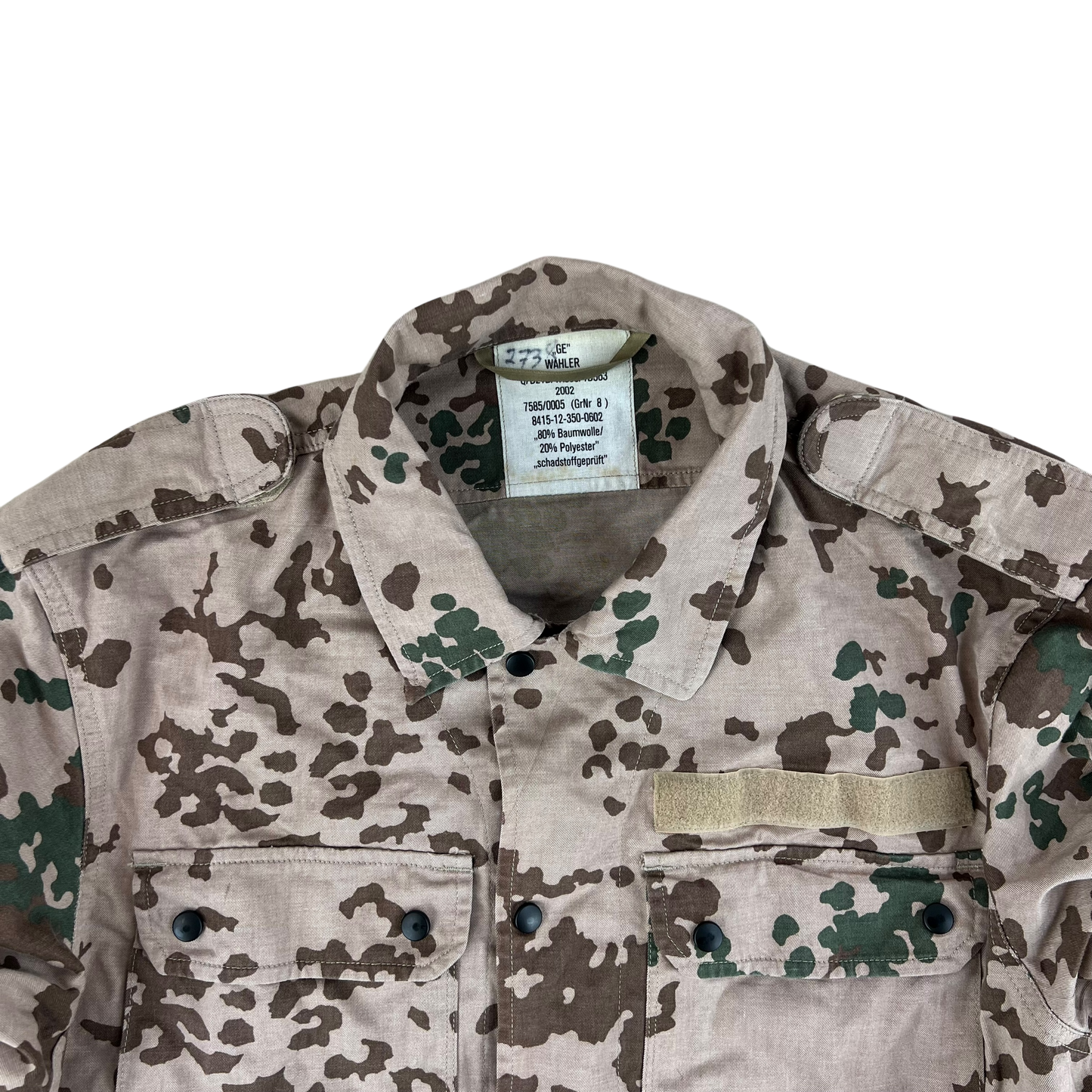 German Army Tropentarn Camouflage Field Shirt / Jacket - Large GrNr 8