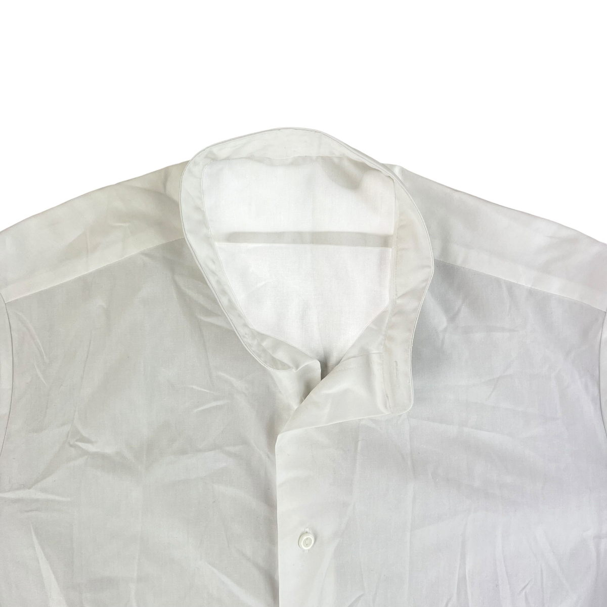 British Army White Collarless Shirt - Large C41