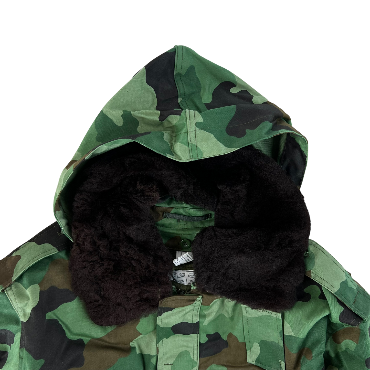 Serbian Army M93 Oak Leaf Camouflage Parka w/ Thermal Liner - Medium 178/100