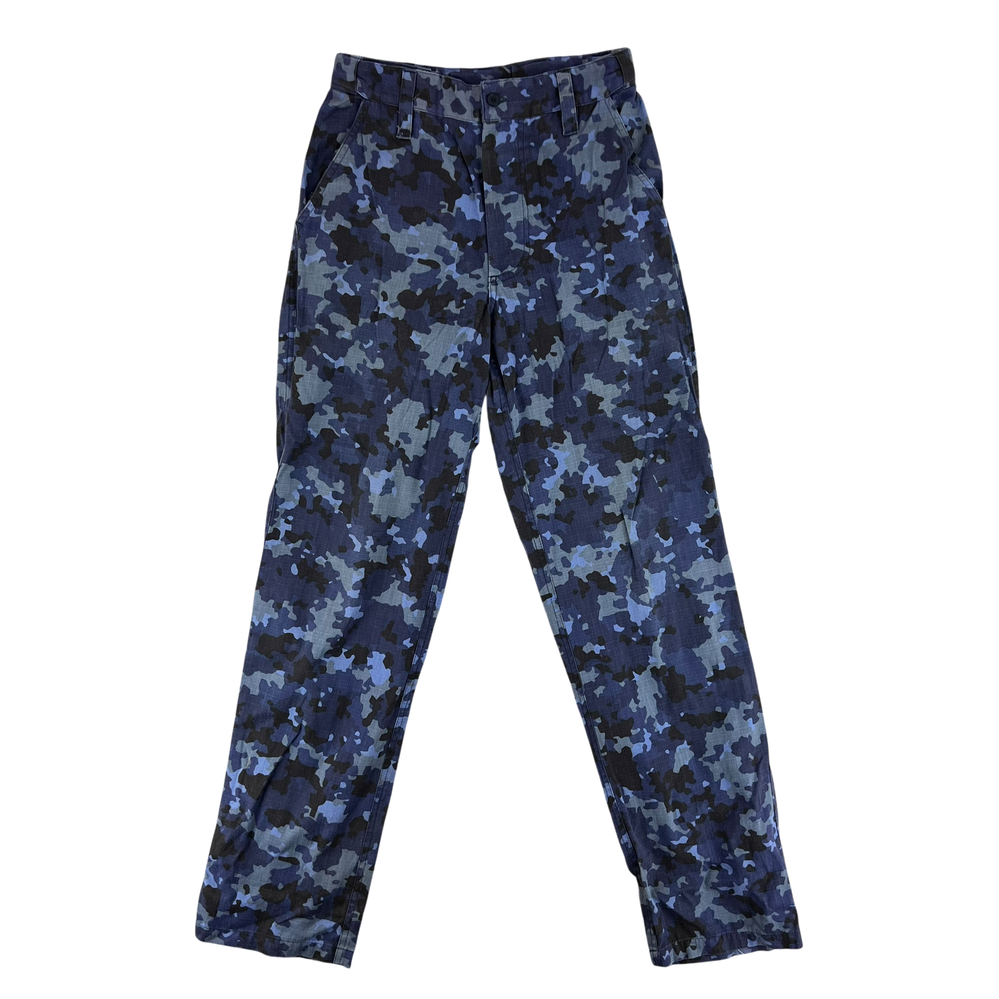 Romanian Navy M2017 Blue Camouflage Ripstop Trousers - W29 L32
