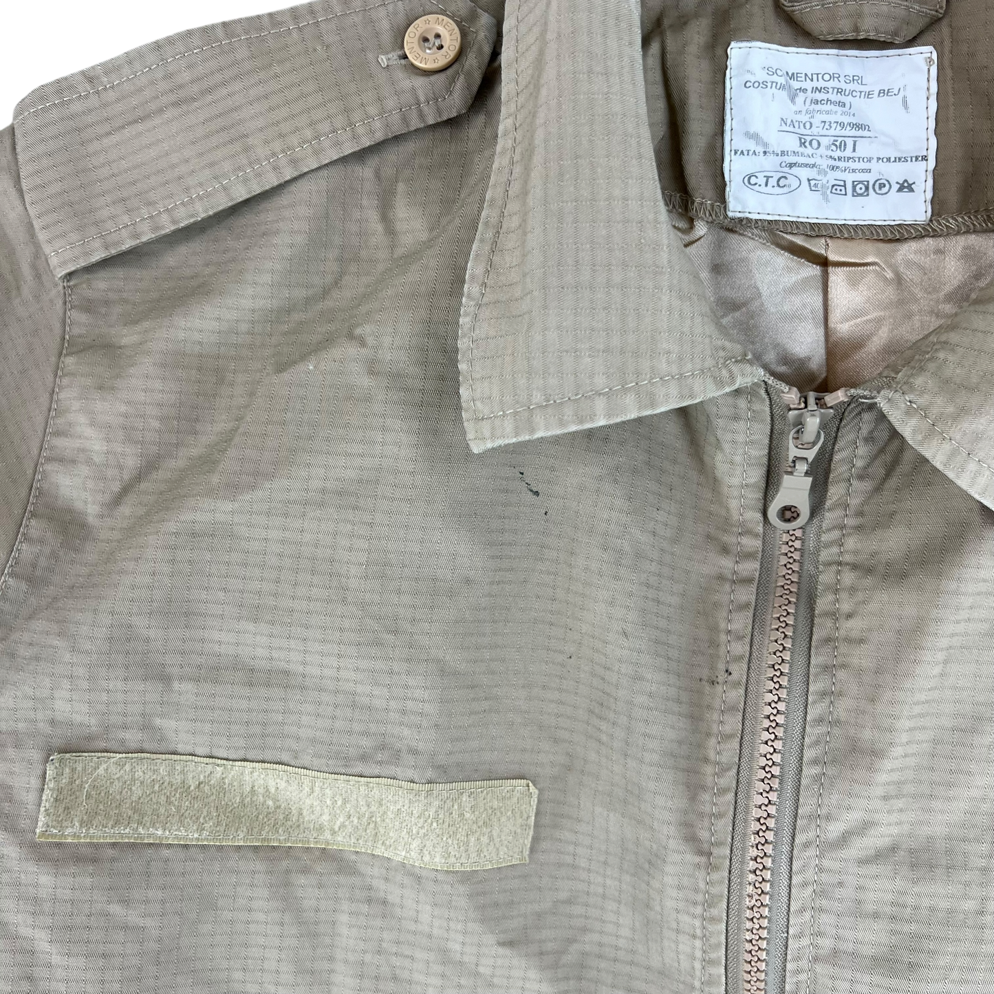 Romanian Army Tan Ripstop Blouson Jacket - Large