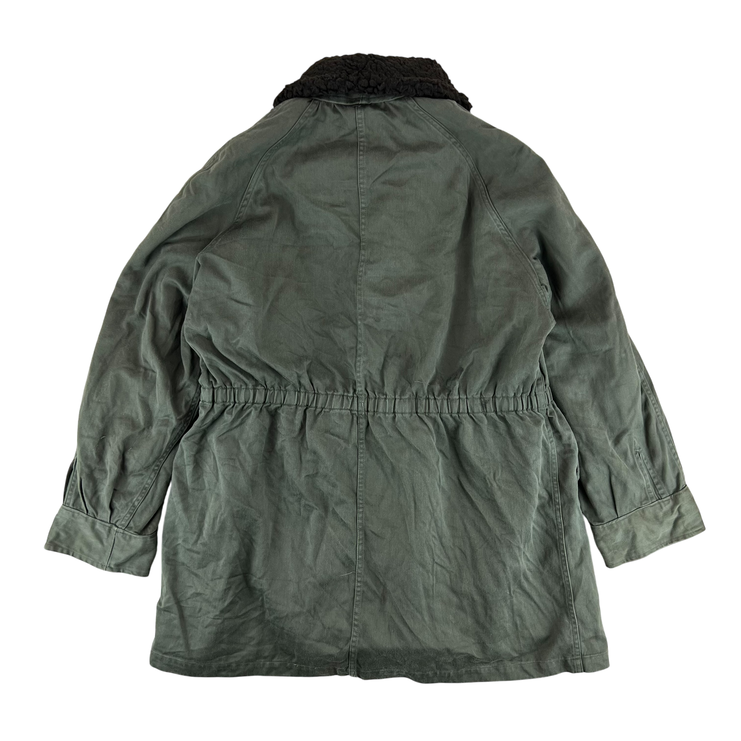 French Army F1 Olive Green Field Jacket w/ Faux Fur Collar - X Large