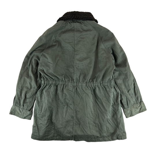 French Army F1 Olive Green Field Jacket w/ Faux Fur Collar - X Large