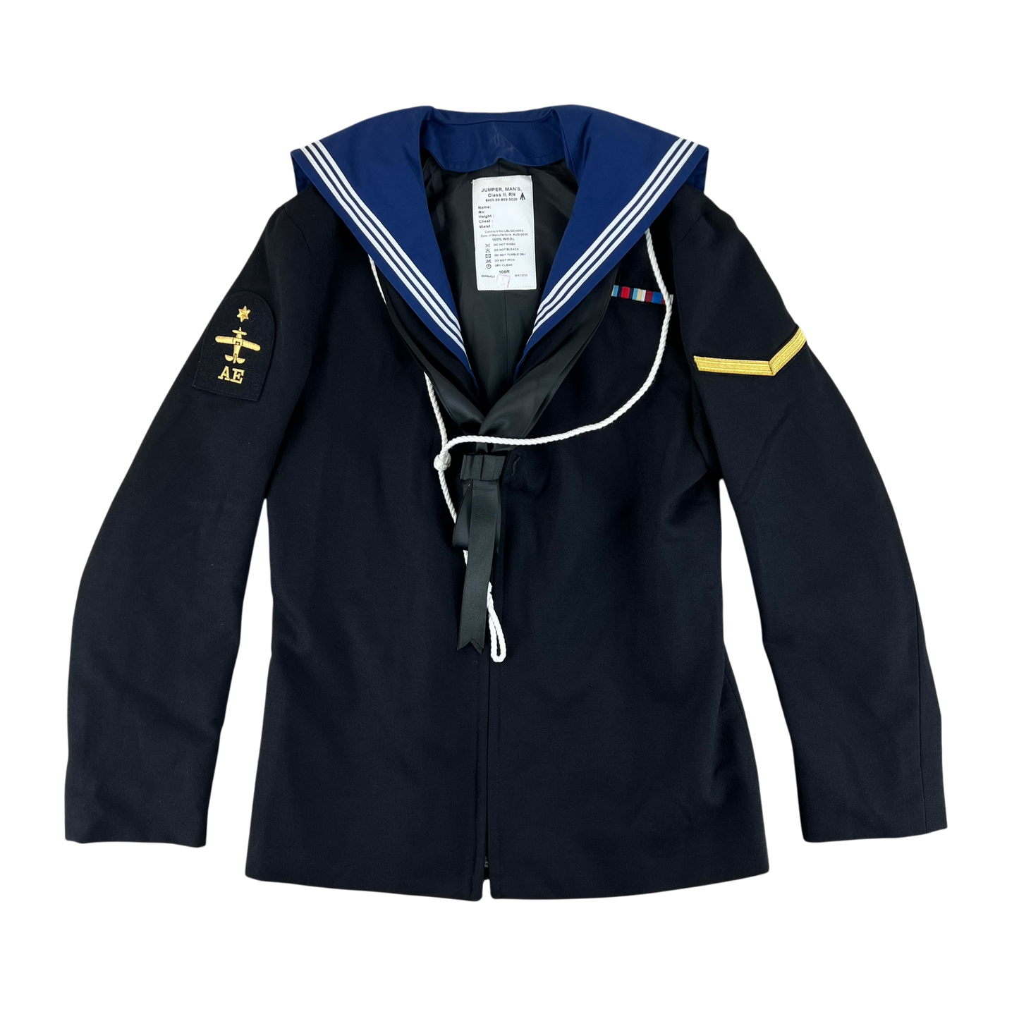 British Royal Navy Class II Jumper Sailor's Top - Medium