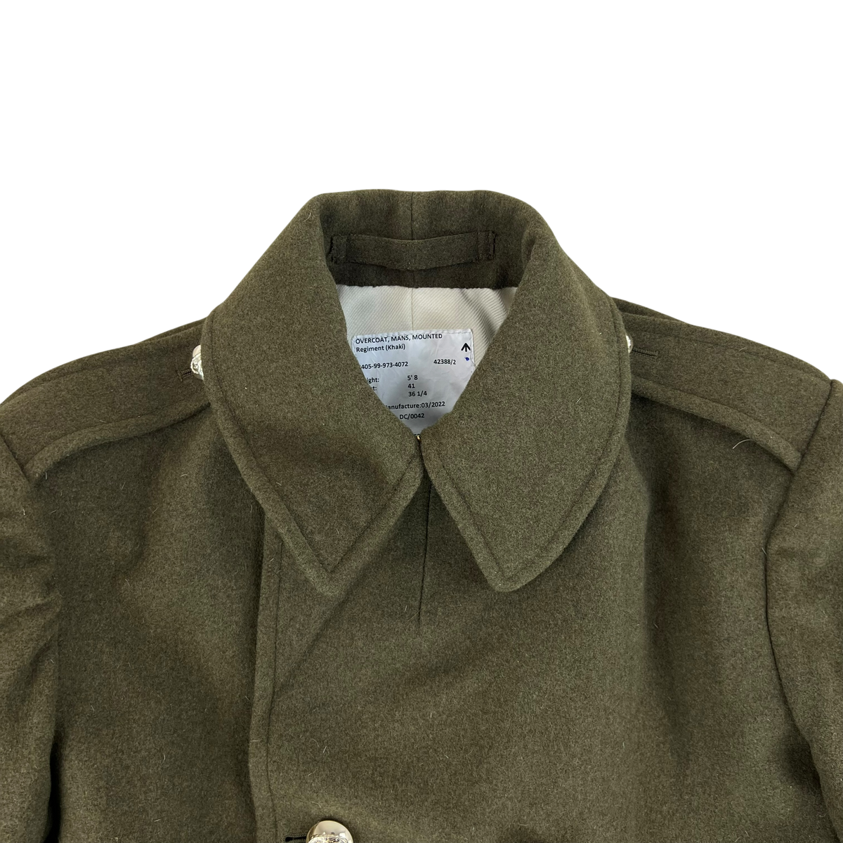 British Army Mounted Regiments Greatcoat - Royal Anglian - Large
