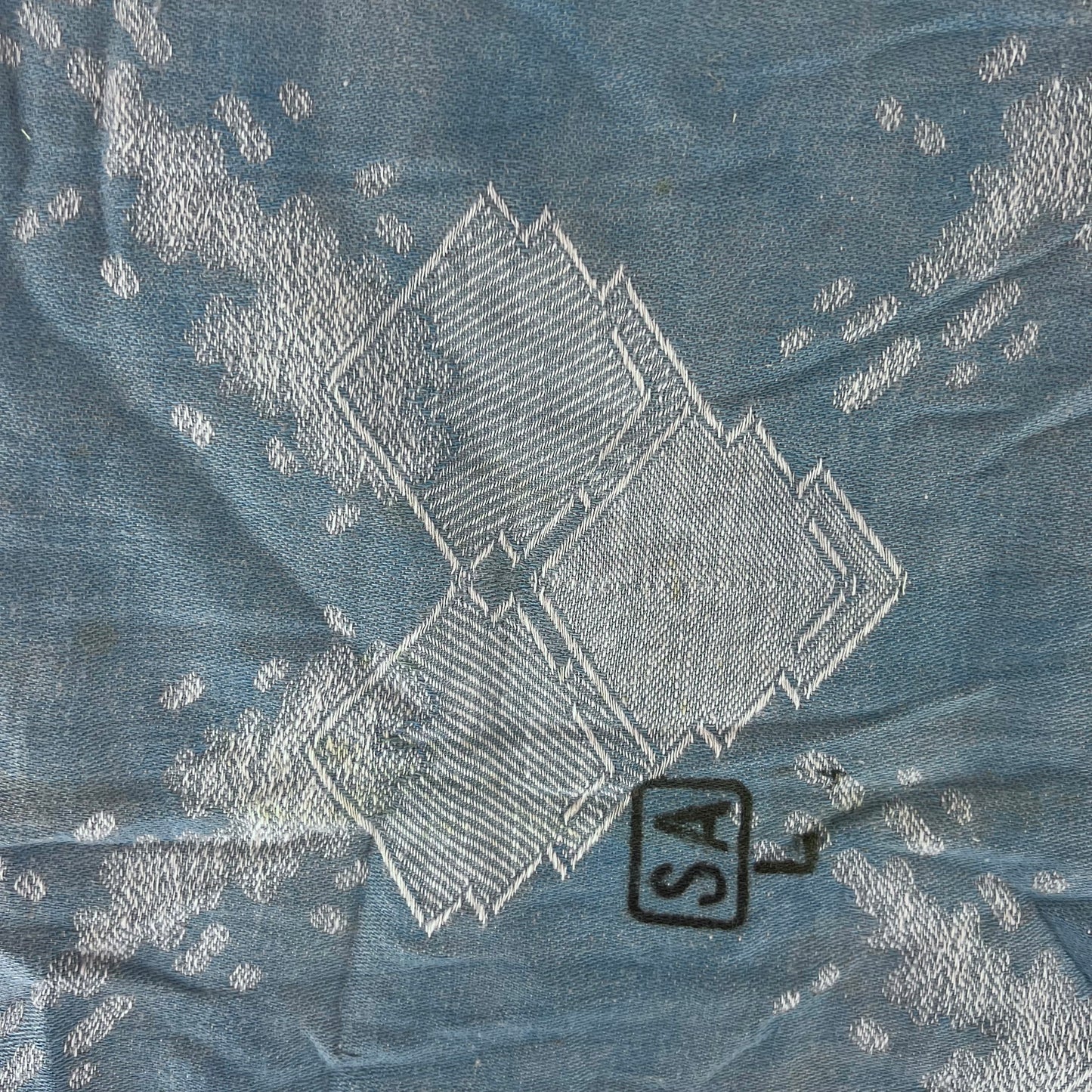 Finnish Army WW2 Pillow Case - Blue & White Pattern