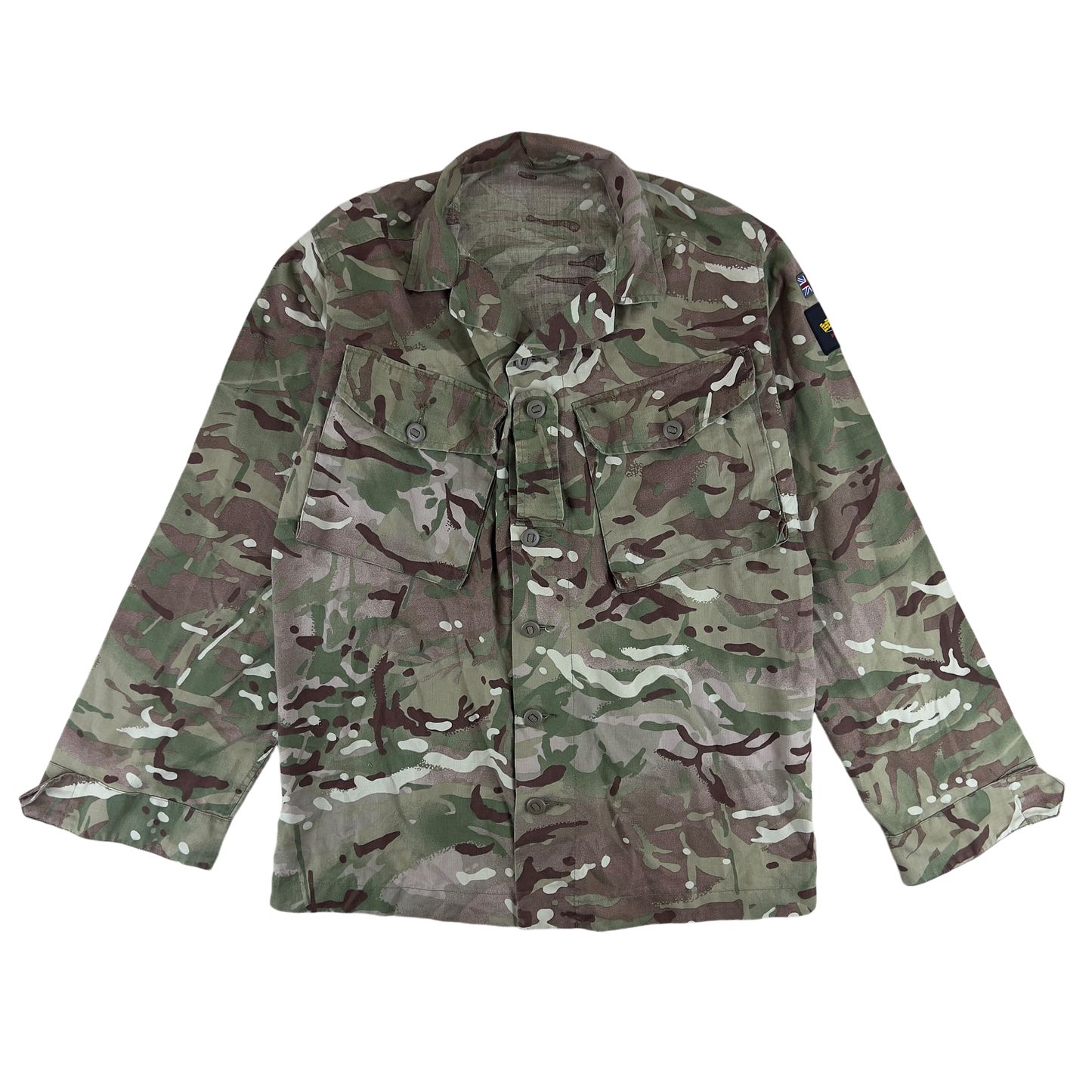 British Army MTP Camouflage Barracks Shirt w/ Patches - Medium