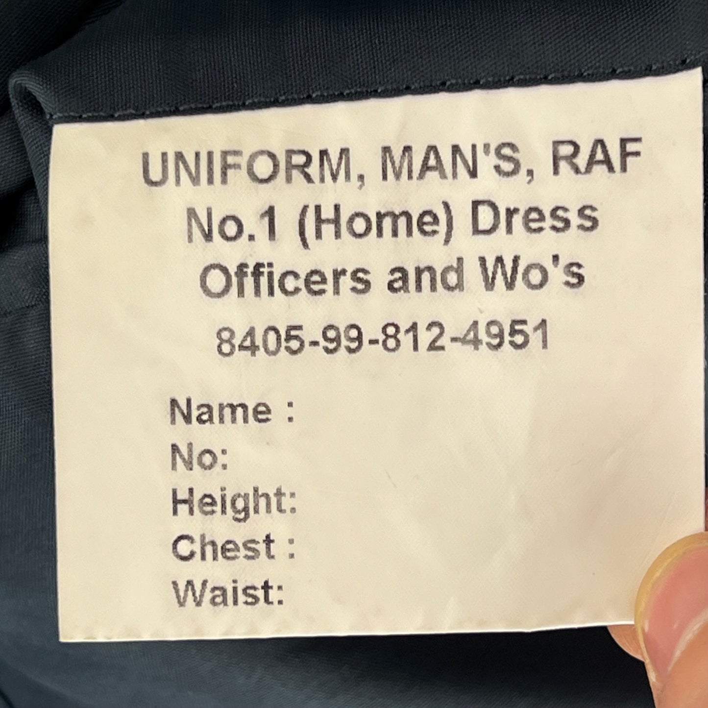 British Royal Air Force No. 1 "Home" Dress Officers & WO's Jacket - Large
