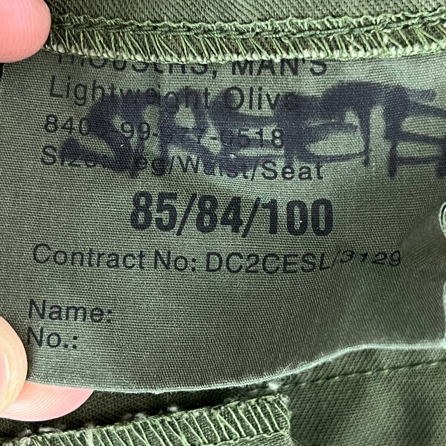 British Army Olive Green Fatigue Work Trousers - W34 L32
