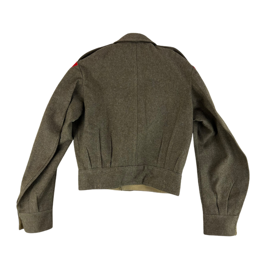 British Army 50s Khaki Ike 1949 Pattern Battle Dress Jacket - RAOC - Medium SIZE 10