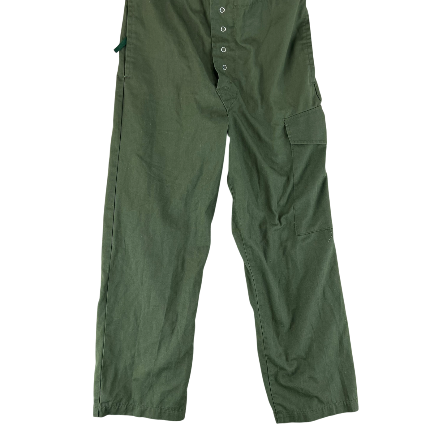 British Army 80s Cotton Work Coveralls Olive Green - Small 160/84