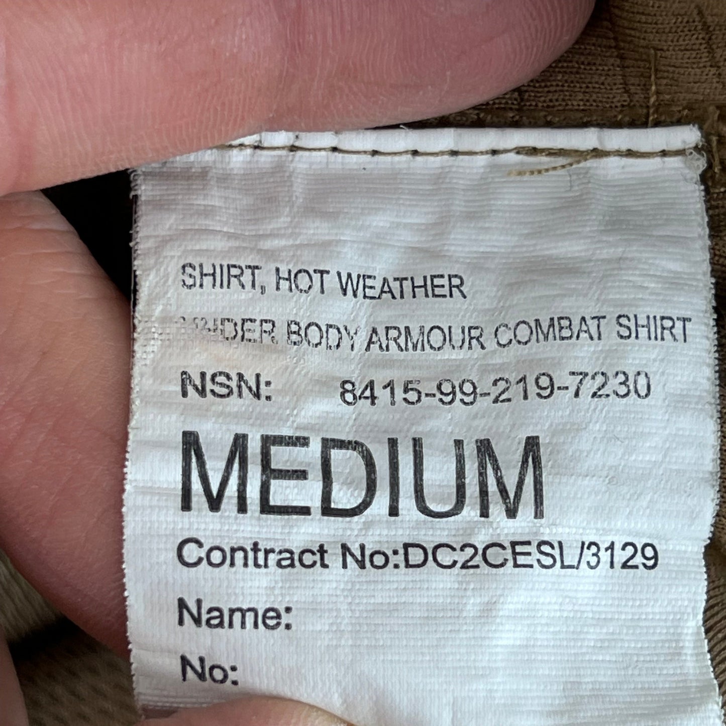 British Army Desert DPM Camouflage DDPM UBACS Padded Combat Shirt - Medium