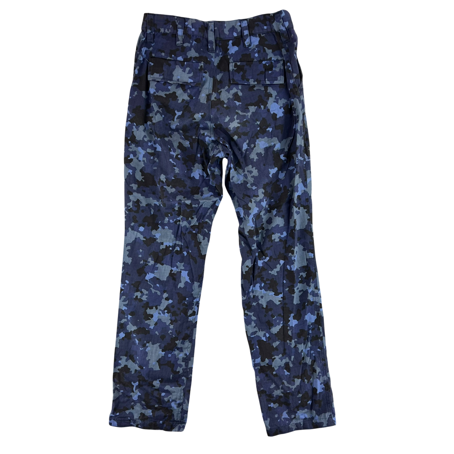 Romanian Navy M2017 Blue Camouflage Ripstop Trousers - W30 L31.5