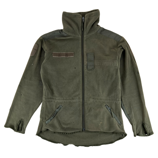 Austrian Army Olive Fleece Cardigan - Medium