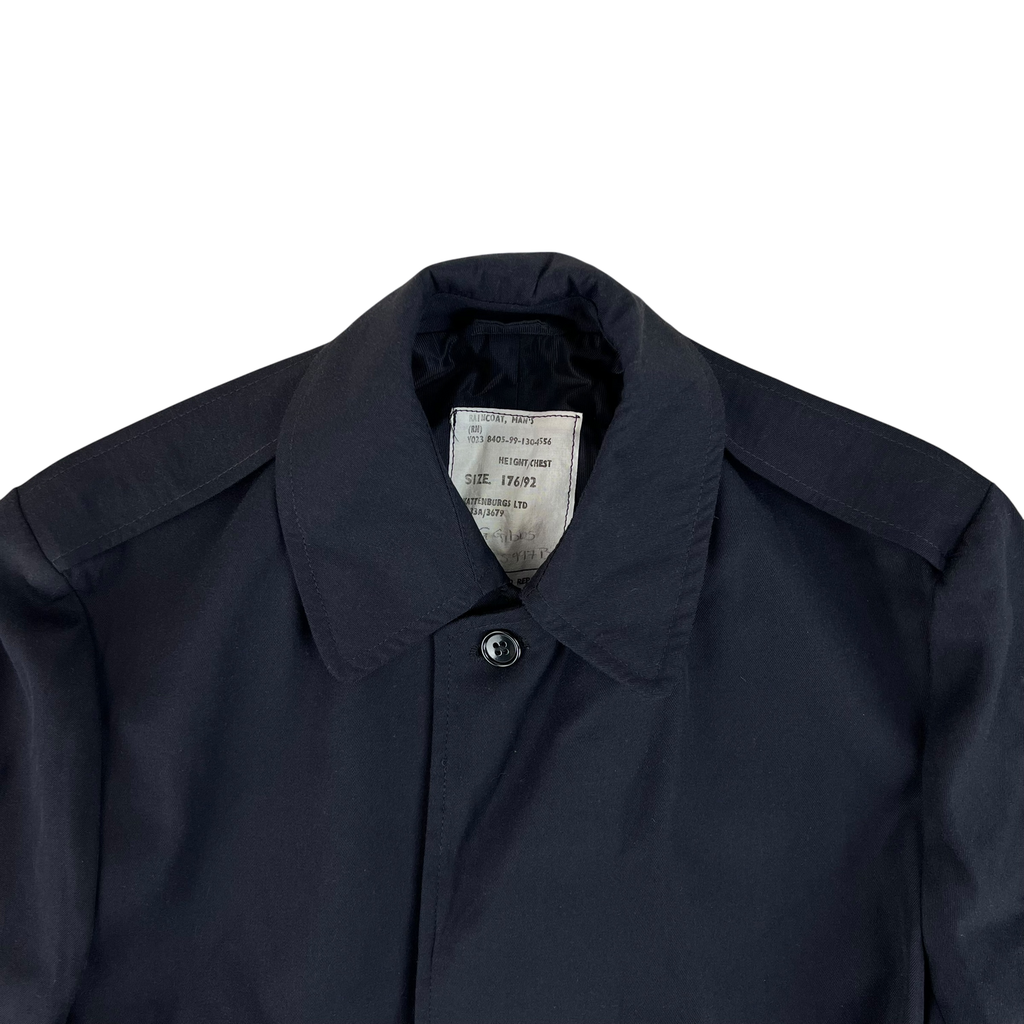 British Royal Navy Officer's Raincoat Mac Coat - Medium 176/92
