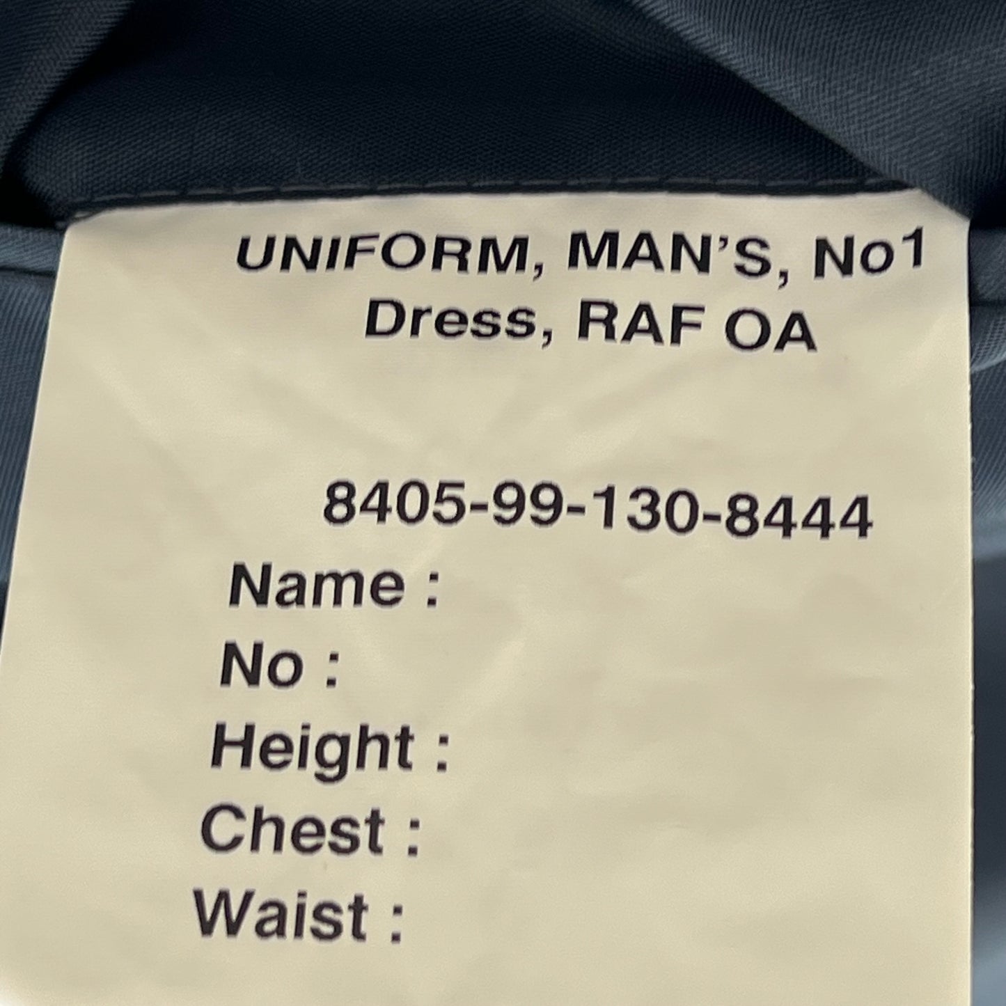 British Royal Air Force No. 1 O.A. Dress Jacket w/ Belt - Large