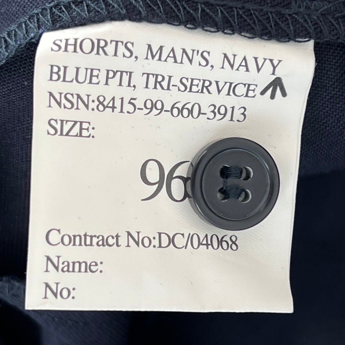 British Army / Tri-Services Navy Blue PTI Shorts - W37