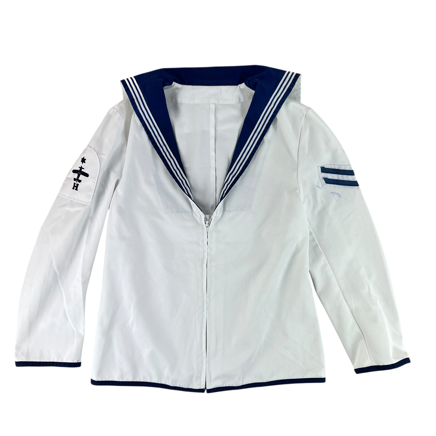 British Royal Navy Class II White Jumper Sailor's Top - Medium 170/100