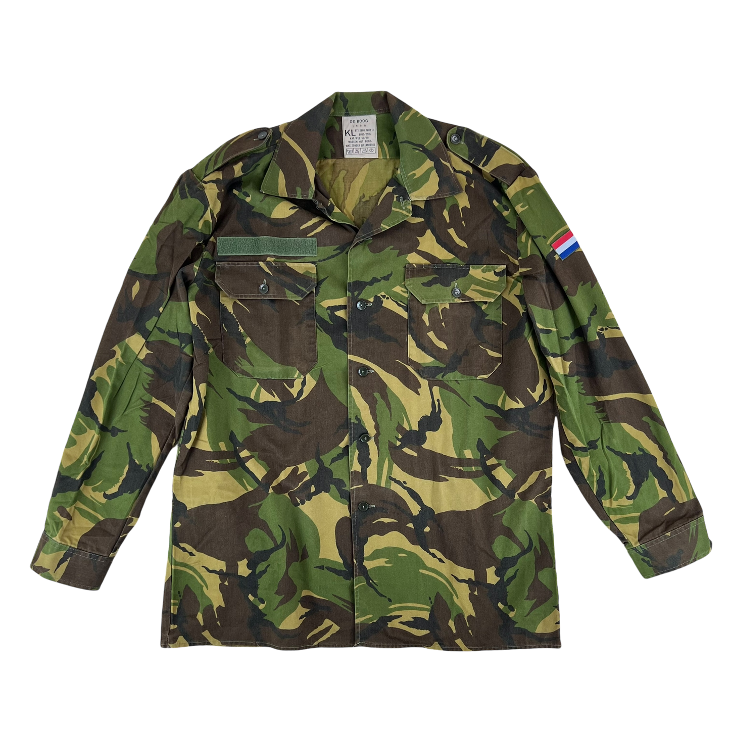 Dutch Army Field Shirt DPM Woodland Camouflage Long Sleeve - Large