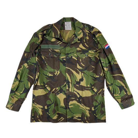 Dutch Army Field Shirt DPM Woodland Camouflage Long Sleeve - Large