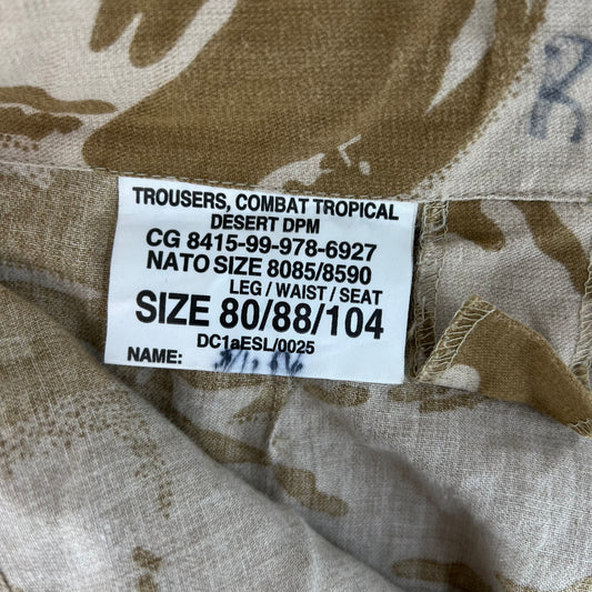 British Army Desert DPM Camouflage S95 Combat Trousers - W34 L31