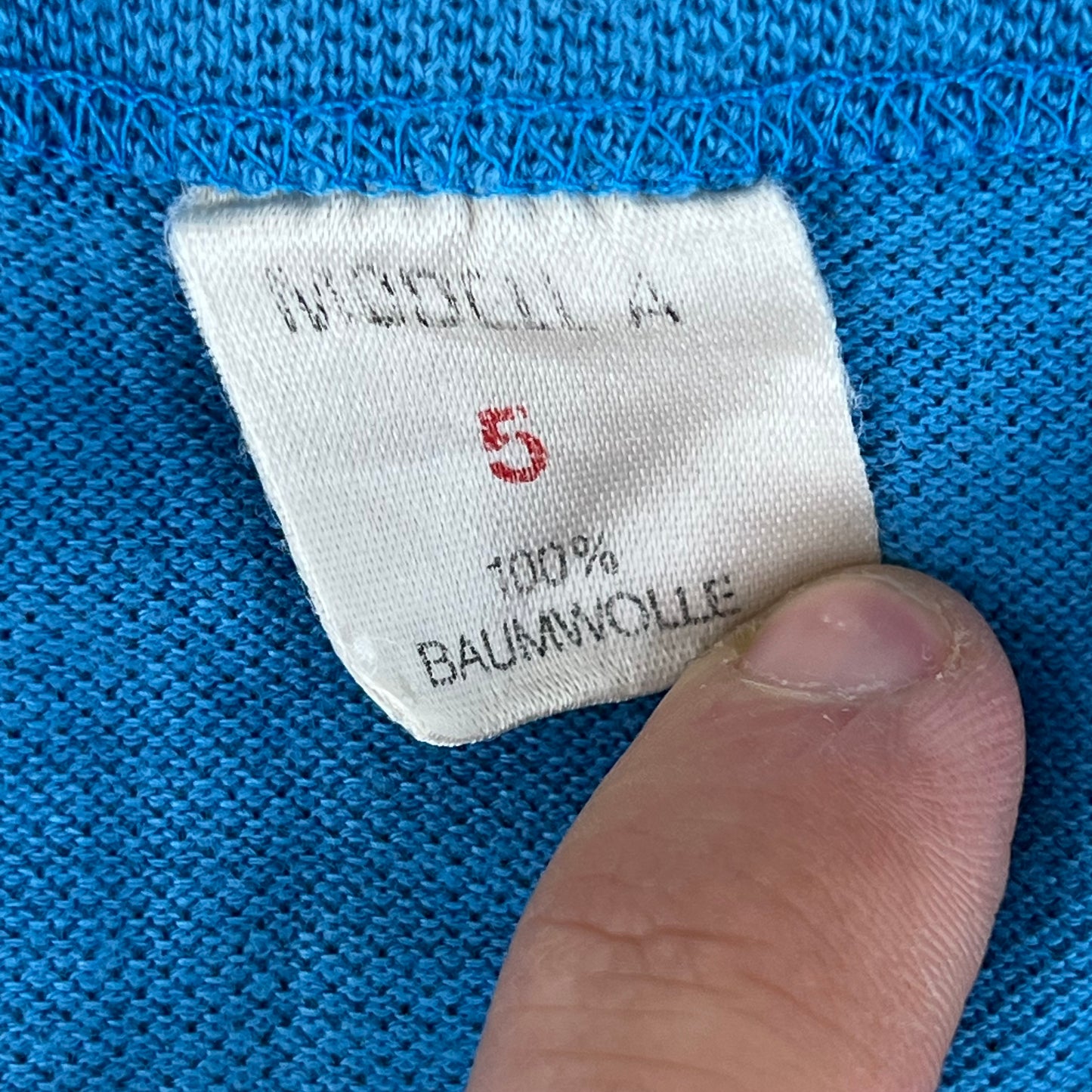 West German Army 70s Blue Training T Shirt - Medium Gr5